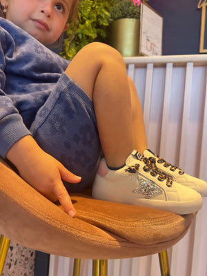 Silver GG sneakers for kids