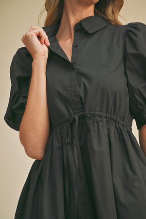 Black puffy dress