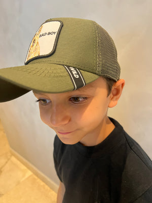 Bad boy olive hat for kids