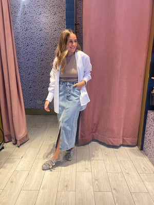 Maxi denim skirt