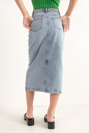 Maxi denim skirt