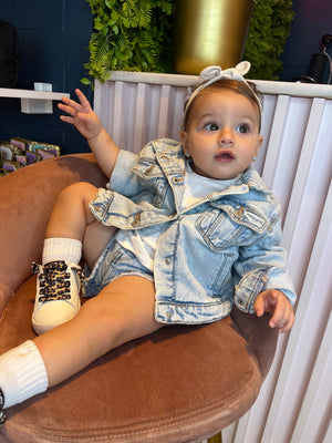 Silver GG sneakers for kids