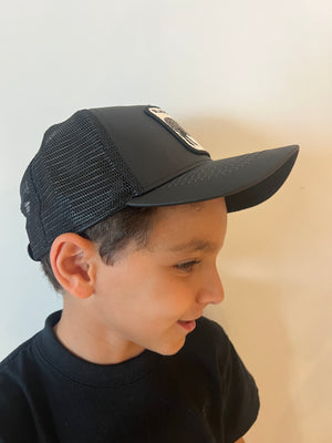 Black sheep leather hat for kids