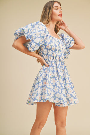 Floral puffy dress