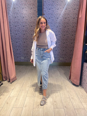 Maxi denim skirt