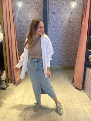 Maxi denim skirt