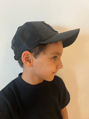 Black sheep leather hat for kids