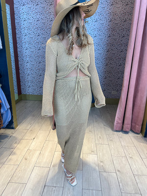 Gold knitted set