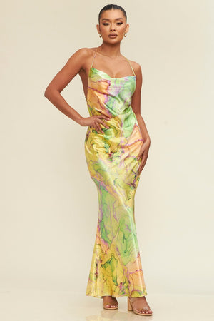 Marble Lime dress
