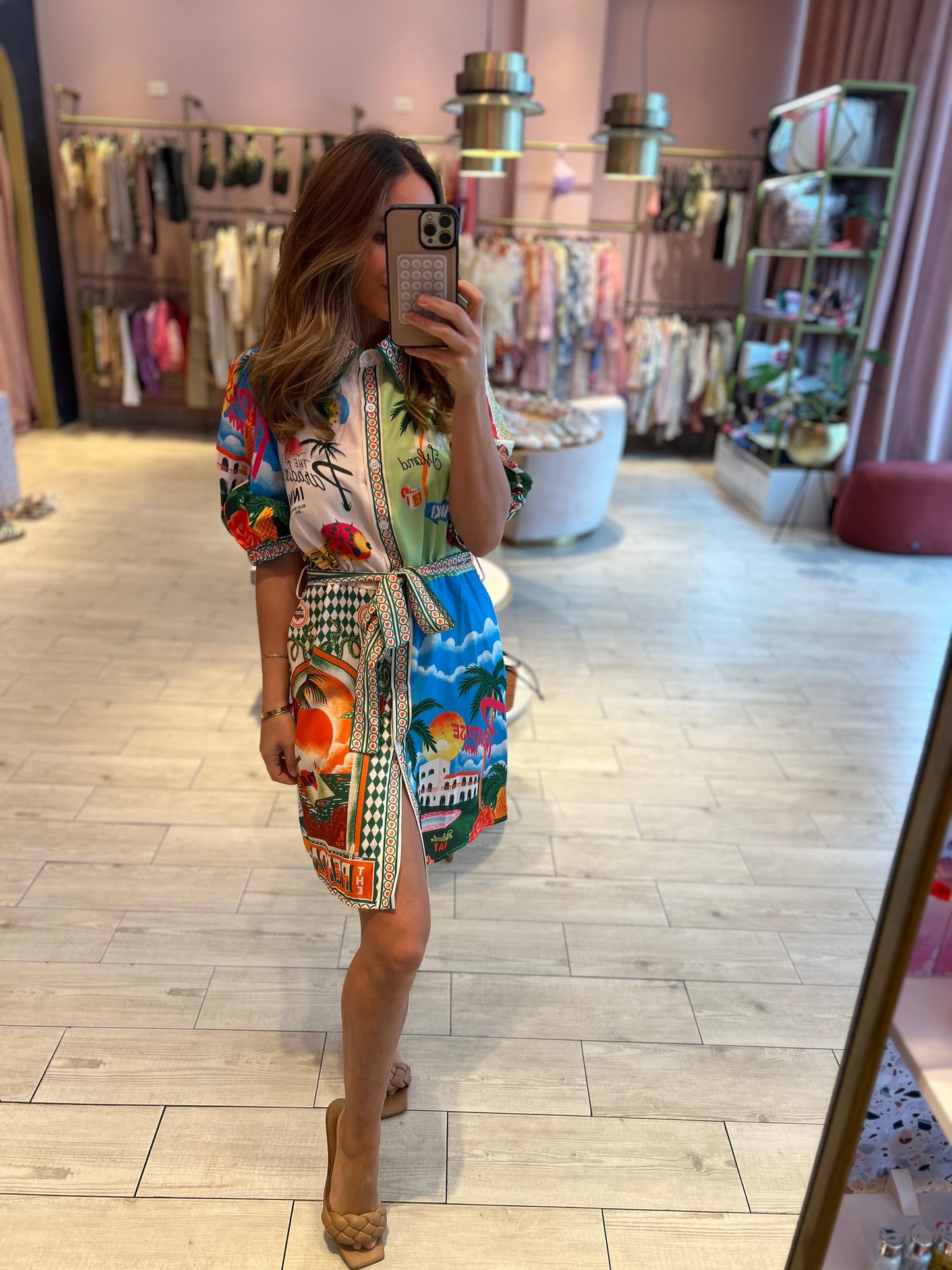 Paradise wrap mini dress