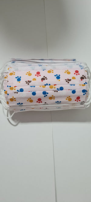 pink paws face mask for kids