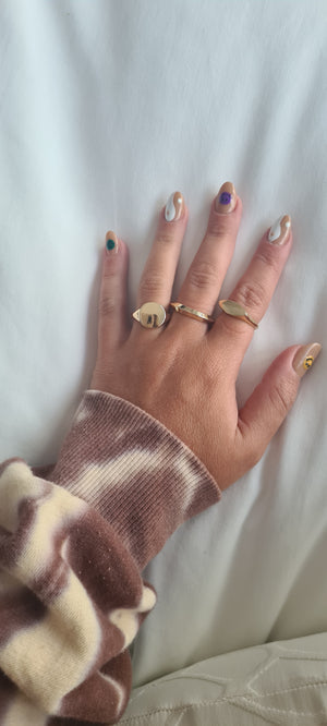 triple gold ring