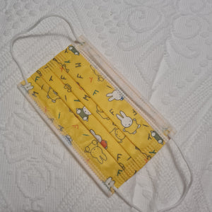 Yellow bunny face mask for kids PROMO