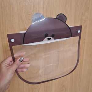 Bear face shield for kids