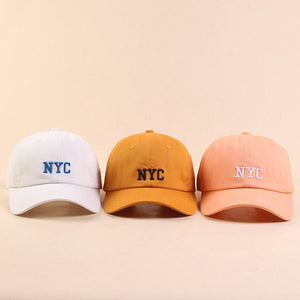 white NYC hat