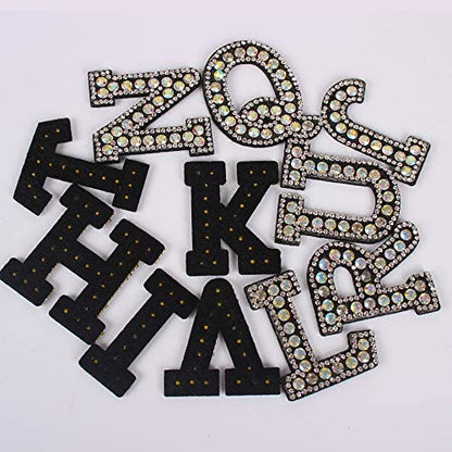 rhinestones letter patch