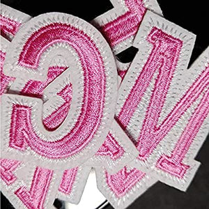 pink letter patch