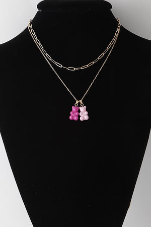 Pink Gummy Bears neck lace
