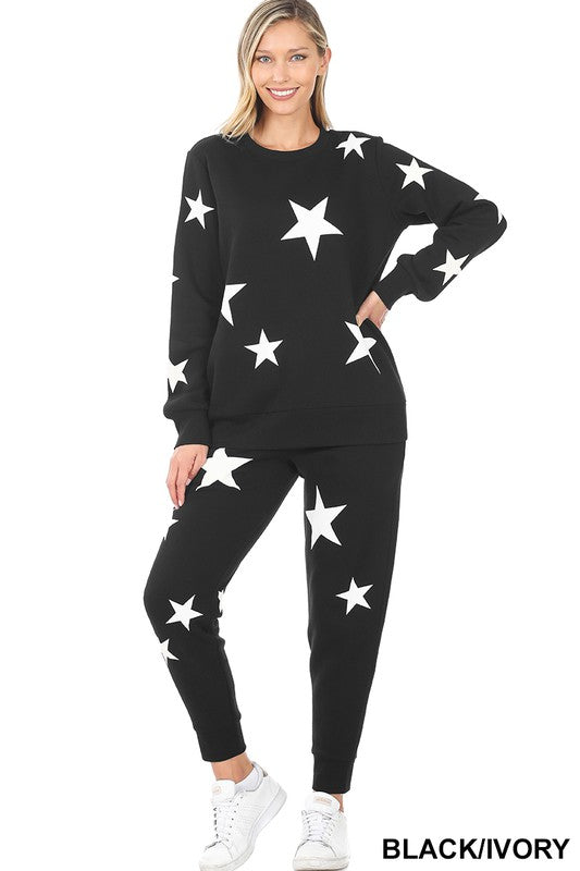 black stars loungewear