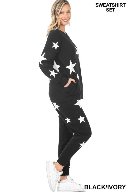 black stars loungewear