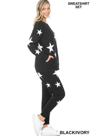 black stars loungewear