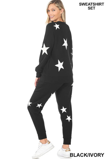 black stars loungewear