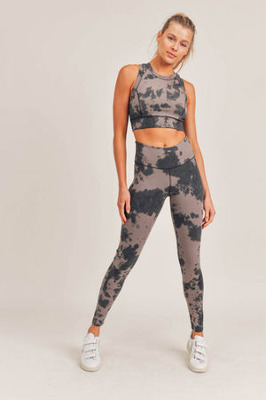 Tie dye mockha sport bra