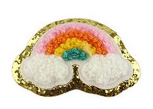 Rainbow glitter patch