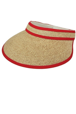 red straw visor