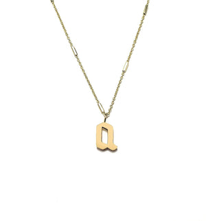 bold Gotic letter  necklace