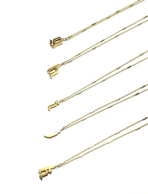 bold Gotic letter  necklace