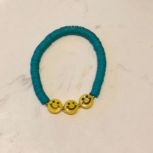 Aqua Smiley bracalet