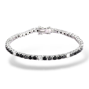 Black & Diamond Tennis Bracelet