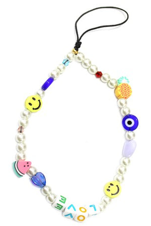 Smiley pearl Charm for phone 26 junio