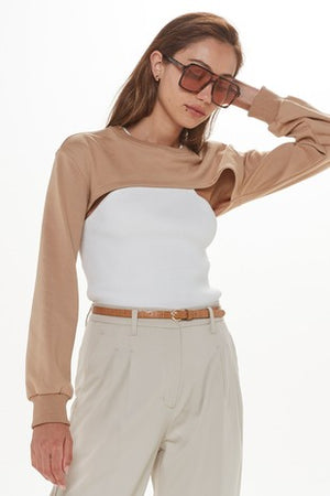 cropped sweatshirt
