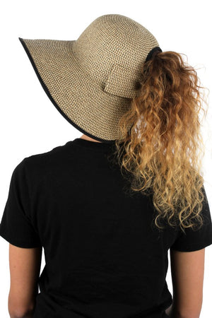 straw ponytail hat & bow