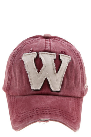 W patched hat