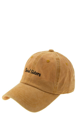 mustard soul sisters embroidery hat