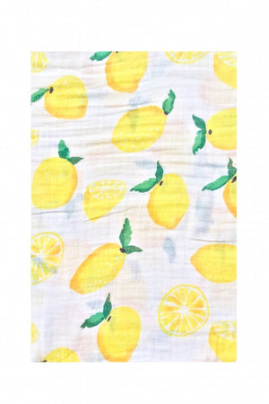 lemon 100% organic cotton blanket