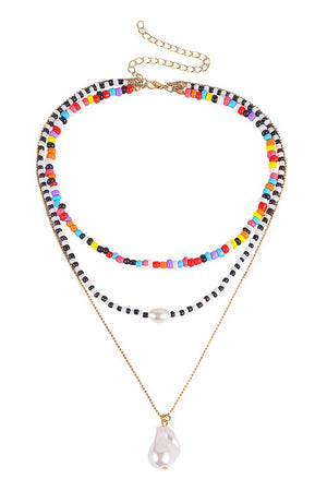 pearl & beads necklace