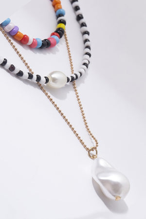pearl & beads necklace