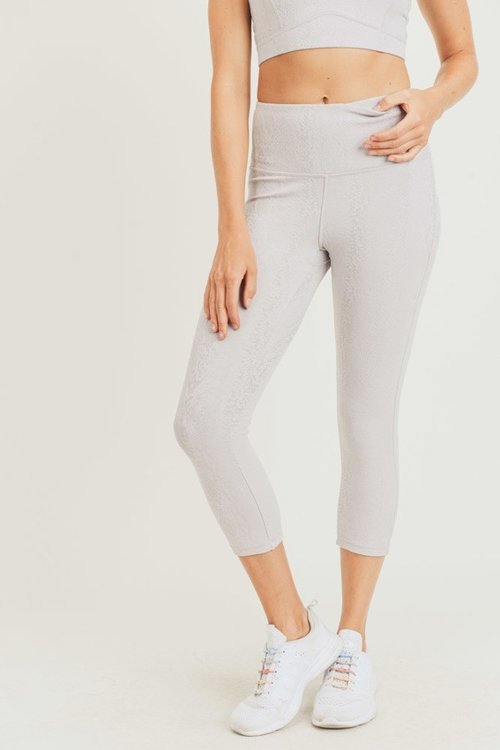 grey  snake textured leggin