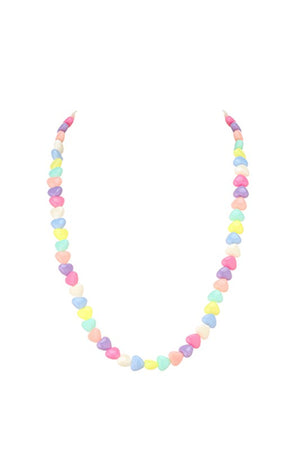 rainbow heart chain for girls