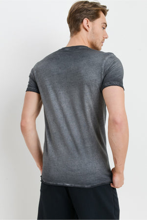 Grey washed tshirt for men