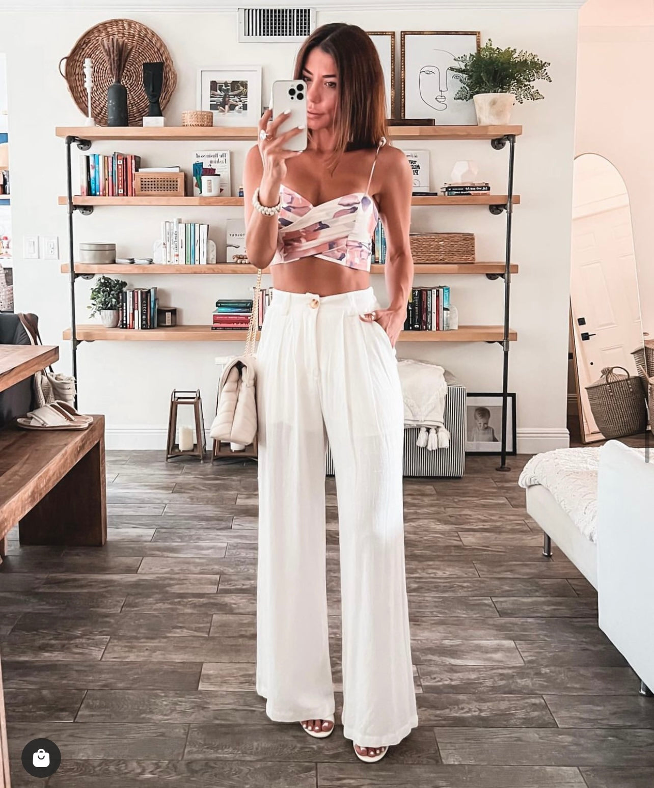 Off white palazzo pants