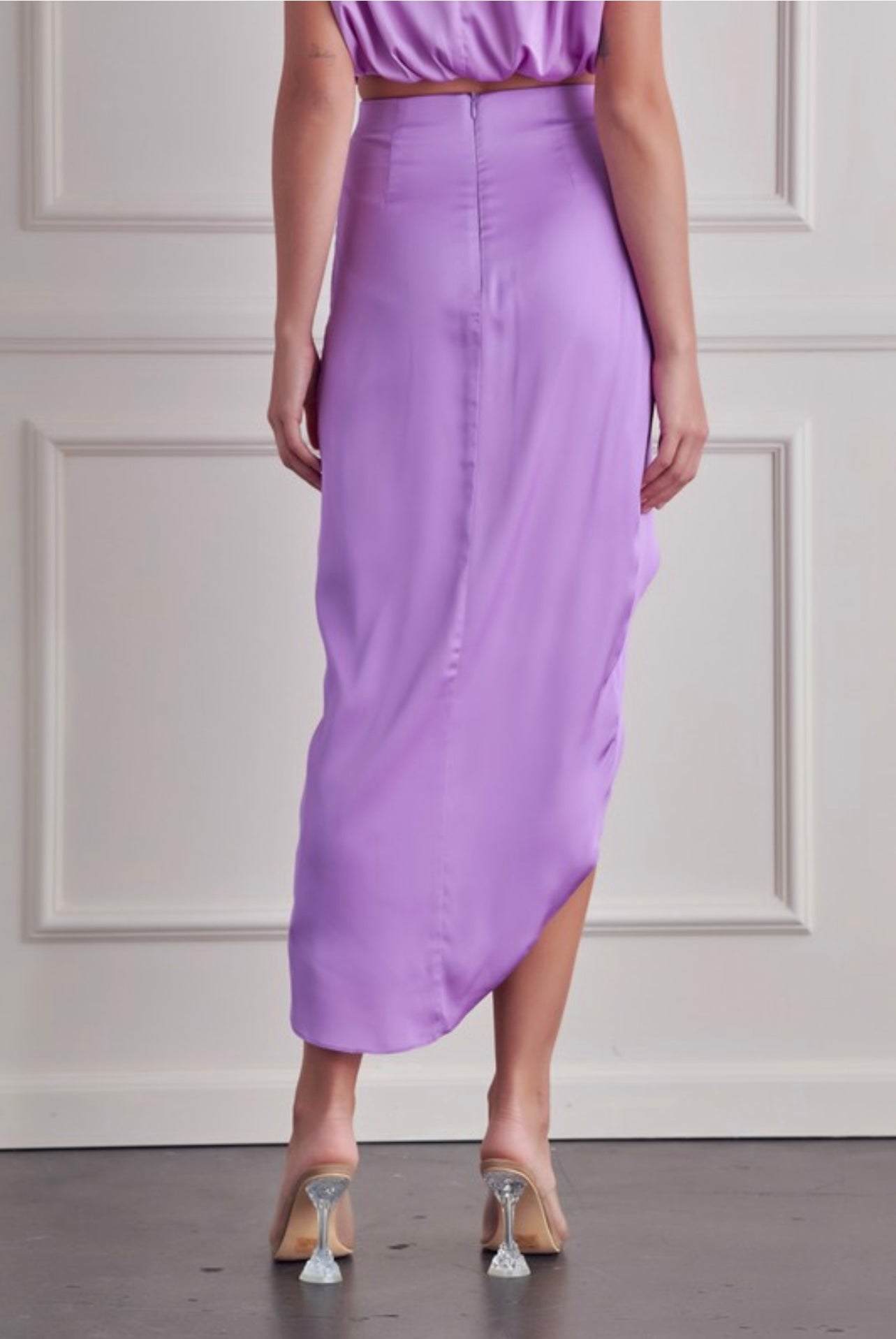 Lavender midi skirt