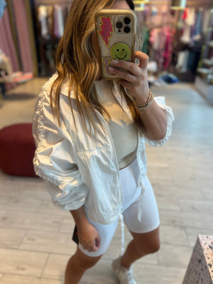 Windbreaker white jacket