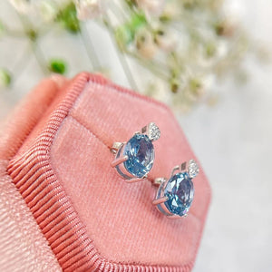 Blue Topaz and Pave Drops
