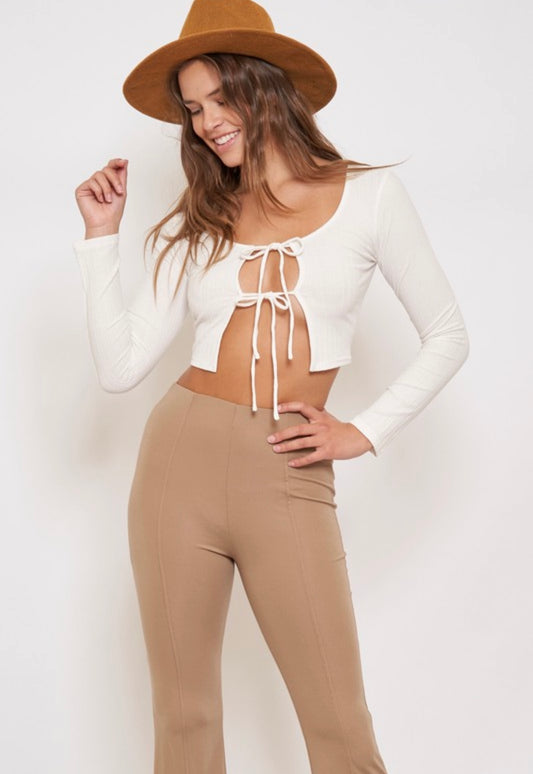 Mocha wide pants