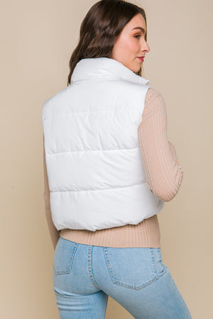 White puffy vest
